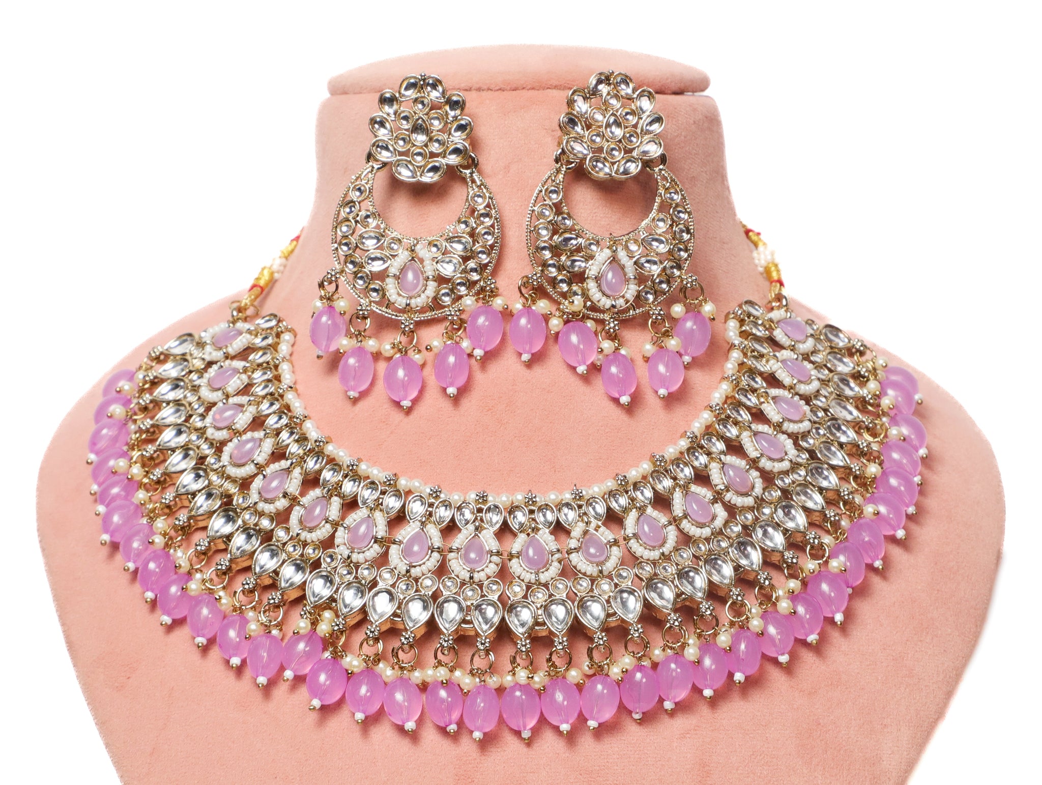 Lilac Padmavati Kundan Jewellery Set